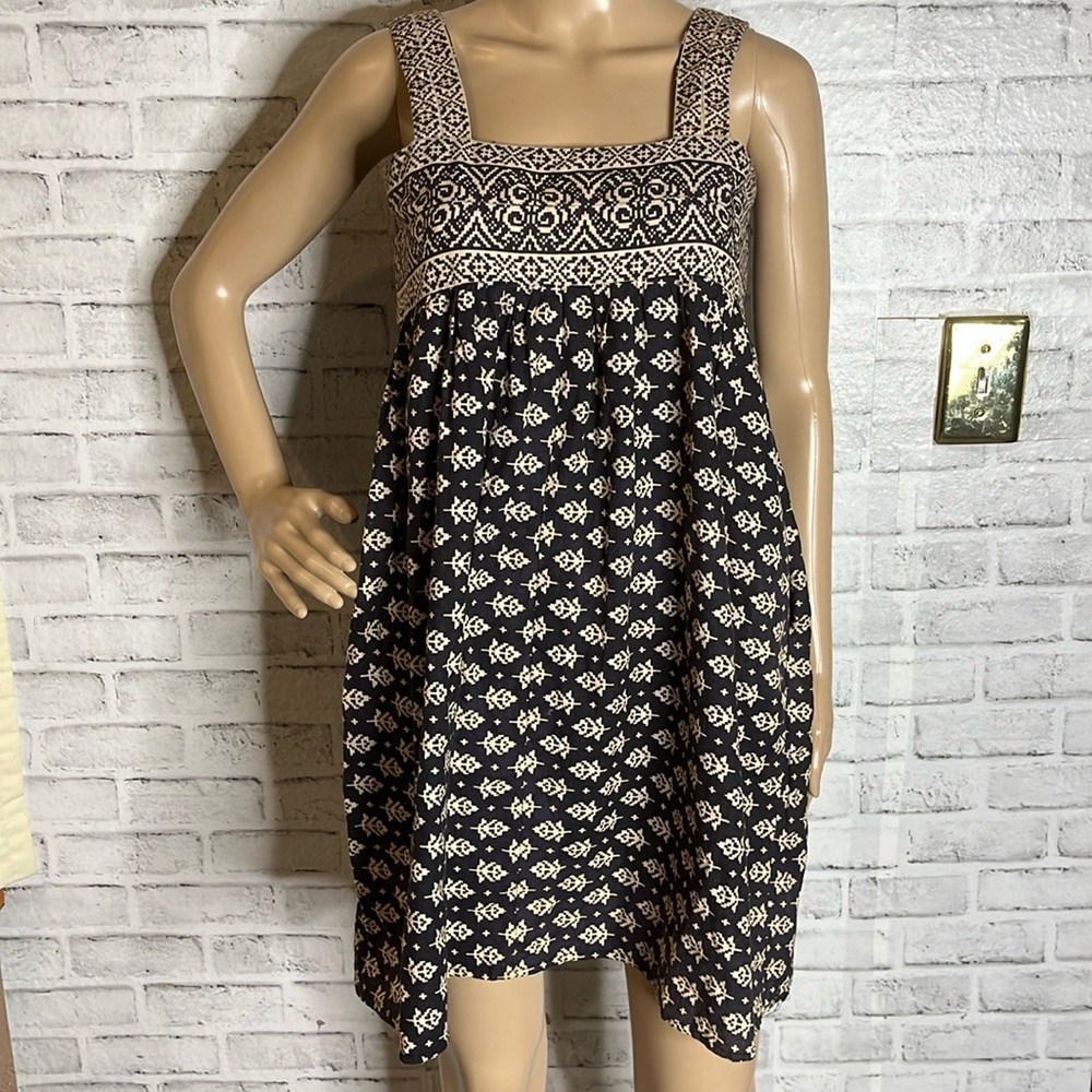 Ramona Rull vintage 70s cotton floral print sleeveless mini dress
